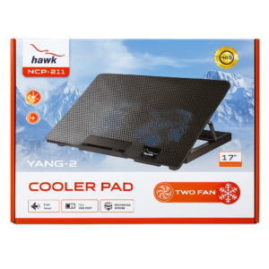 HAWK 211 laptop 2 Fan cooling Pad Ergonomic Cooling Pad with Adjustable Height
